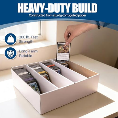 CHAIARRY 4-pack Sports Card Storage Boxes 3200 Count, Cardboard Trading Card, Large Capacity Card Cases for Baseball Cards, Sports Cards, TCG, MTG & All Trading Card Games