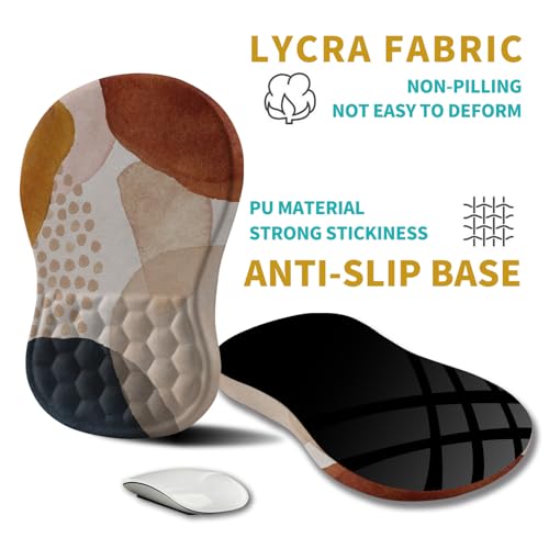 Hokafenle Ergonomic Mouse Pad Wrist Support, Wrist Rest Mousepad for Carpal Tunnel Pain Relief with Integrated Memory Foam Slope Massage Bulge (11.8x7.9 inch,Abstract Marble - color: KM17-Abstract Marble