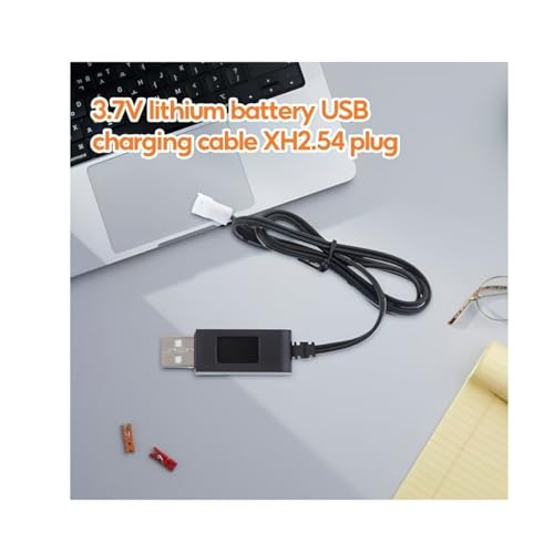 Gazechimp 3.7v Lithium Battery Charger | Replacement for Carrera Mario Remote Control RC Car Battery, USB Charging Cable Cord XH2.54mm 2P female connector