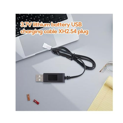 Gazechimp 3.7v Lithium Battery Charger | Replacement for Carrera Mario Remote Control RC Car Battery, USB Charging Cable Cord XH2.54mm 2P female connector