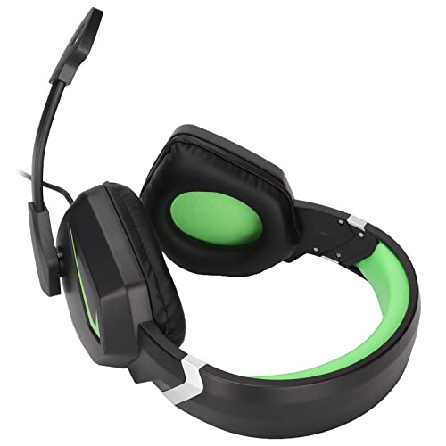 Gaming Over Ear Headset with Noise Cancelling Mic, Stereo Gaming Headphones with Volume Control, Multi Platform Compatible Headset for Switch PC, Comfortable Memory Foam C