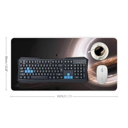 Gaming Mouse Pad, Interstellar Gargantua Black Hole Mouse Pad Large Extended Computer Mouse Mat Keyboard Full Desk Mousepad for Gaming, Office, Home 11.8x31.5Inch - color: style-2, size: 11.8 x31.5-Inch