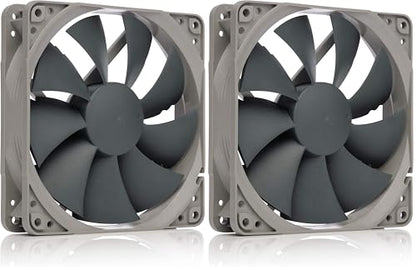 Noctua NF-P12 redux-900, Ultra Quiet Silent Fan, 3-Pin, 900 RPM (120mm, Grey) (Pack of 2) - size: 120x120x25mm (Pack of 2)