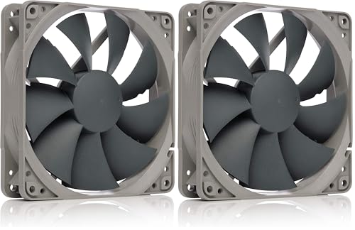Noctua NF-P12 redux-900, Ultra Quiet Silent Fan, 3-Pin, 900 RPM (120mm, Grey) (Pack of 2) - size: 120x120x25mm (Pack of 2)