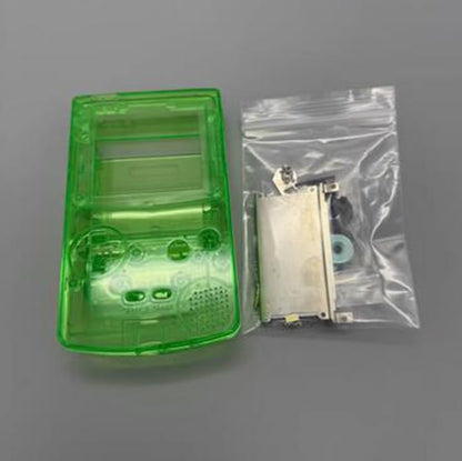 IPS Housing Shell Cover with Buttons Conuctive Pads Screws for Gameboy Color GBC Console (Clear Green) - color: Clear Green