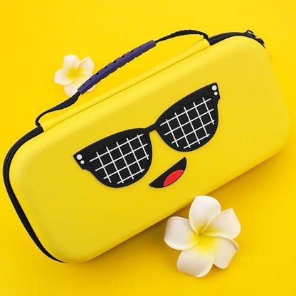 GLDRAM Yellow Travel Carrying Case for Nintendo Switch 2 | Shockproof & Portable Storage Case Hard Shell Single Bag with 12 Game Card Slots - color: Yellow