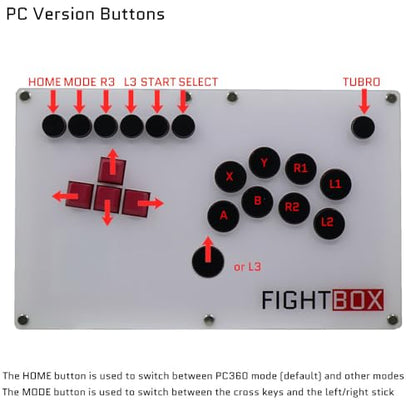 FightBox B7-PC Keyboard Button Leverless Arcade Fight Stick Game Controller Compatible With PC/PS3/Switch