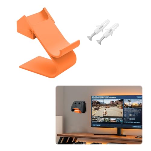 Wall-mounting & Desktop Storage Stand for Steam Controller 2 2026 Game Controller Display Stand and Storage Rack Lightweight Durable PLA Material (Orange) - color: Orange