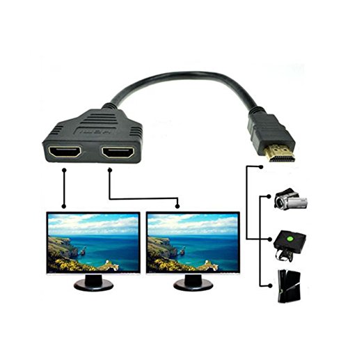 HD/MI Switcher Male to Female HD/MI Splitter Multi Port Adapter | 1 in 2 Out for Tv Hd 1080p TV Adapters Cable 3 Port for DVD Player, Game Console, LCD Monitor, PC, HDTV, Cable Box, Projector