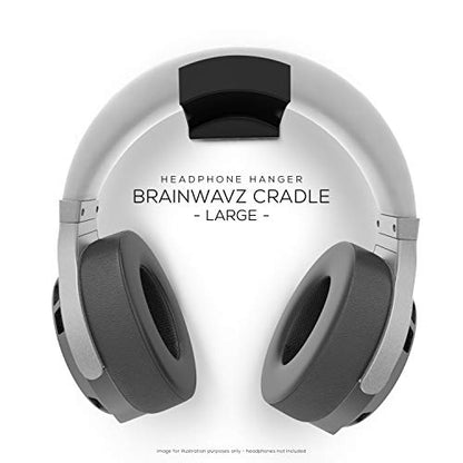 BRAINWAVZ Cradle Large - 2PK - Headphone Stand Holder, Universal Hanger for Sennheiser, Sony, Bose, Beats, AKG, Audio-Technica, Gaming Controller, Cables, Gamepad & Other Gaming Accessories Hook