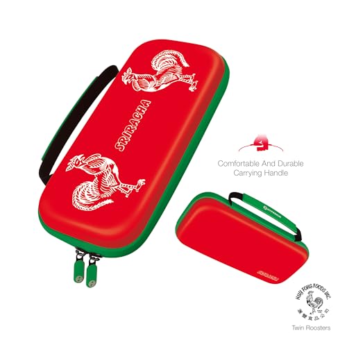Hyperkin Edition Limited Sriracha EVA Hard Shell Console, Travel Carrying Case – Officially Licensed - For Nintendo Switch® OLED Model/Nintendo Switch Lite®/Nintendo Switch® (Twin Roosters)