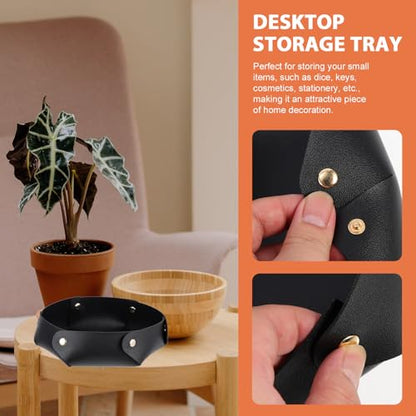 DECHOUS Pu Folding Dice Tray Large Black Portable Tabletop Dice Storage Holder for Board Game Players Home Desktop Game Accessories