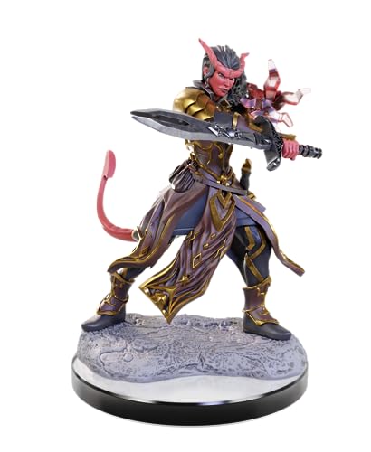 WizKids D&D Nolzur's Marvelous Miniatures: Tiefling Warlocks Dungeons and Dragons Unpainted Miniatures - style: Tiefling Warlocks