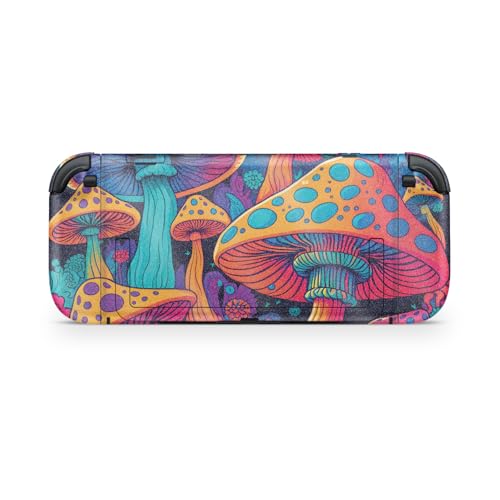 Glossy Glitter Gaming Skin Compatible with Nintendo Switch 2 Console Only - Mushrooms - Premium 3M Vinyl Protective Wrap Decal Cover - Easy to Apply | Crafted in The USA by MightySkins - color: Mushrooms, size: Switch 2 Console Skin Only, style: Glossy Gl