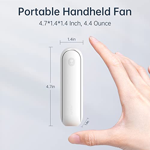 JISULIFE Portable Handheld Fan, 3 In 1-Fan, Power Bank, Flashlight, White | Mini Cooling Essential for Outdoor, Small, On-the-Go Pocket Hand Design, 19 Hours, Auto Shut-Off Safety Soft Blade - color: White