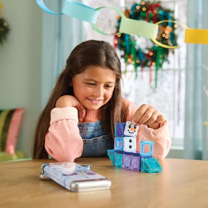 MAGNA-TILES microMAGS Winter Wonder Travel Set 26-Piece Magnetic Construction Set, The Original Magnetic Building Brand - style: Winter Wonder