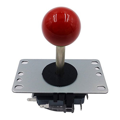 SJJX 2 Players DIY Arcade Game Button and Joysticks Controller Kits for Raspberry Pi and Windows,5 Pin Joysticks,Blue and Red Each with 10 Buttons - color: Red Blue