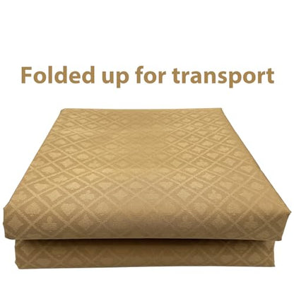 Speed Cloth Poker Table Fabric - 108X60 Inch Section of Casino Card Game Table Felt Top Cover Accessories - Gold - color: Gold