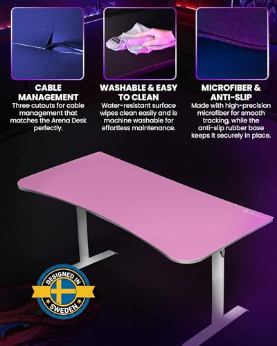 Arozzi Arena Gaming Desk Pad D002 | Full Desk Mouse Pad, Washable Desk Mat, Anti-Slip Rubber Base, Water-Resistant Surface - color: D002