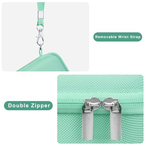 Canboc Carrying Case for Fujifilm X100VI/ X100V/ X100F/ X100S/ X-E5 Digital Camera, Zipper Mesh Pocket fit USB Cable, Green (Case Only) - color: Green