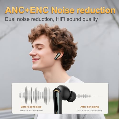 Wireless Gaming Earbuds with ENC Mic, 2.4G Wireless/Bluetooth 5.4 Dual Mode Headphone, Low Latency, 3D Sound, for Phone, Laptop, Steam Deck, VR, PC (Black) - color: Black