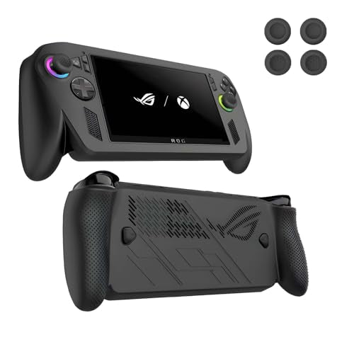 Case for ASUS ROG Xbox Ally X,NOUKAJU Game Console Case with Keycaps,Anti-Drop, Anti-Scratch,Shockproof,Silicone Protective Cover for ASUS ROG Xbox Ally X Handheld Video Game Console(Black) - color: Black, size: with Keycaps