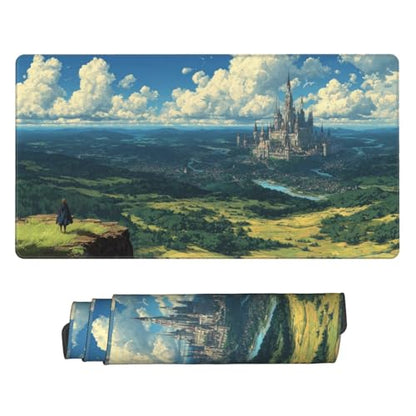 MTG Playmat Direction of Victory TCG Mat Board Game Card Game Trading Card Game Play Mat Desk Pad Stitched Edges Smooth Surface Rubber Base 23.5x13.7in