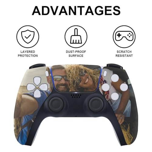 Custom Full Body Vinyl Skin for PS5 Digital Edition Personalized Stickers Decal Cover for PS5 Console and Controllers with Personalized Photo Picture for PlayStation 5 Digital Edition - size: Fits PS5 Digital Edition