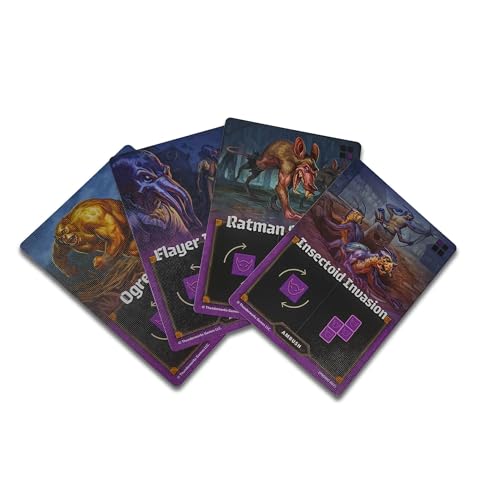 Cartographers: Ambush Mini-Expansion | 4 New Ambush Monster Cards for Cartographers Heroes Board Game | Fantasy Map Drawing Family Strategy Game by Thunderworks Games