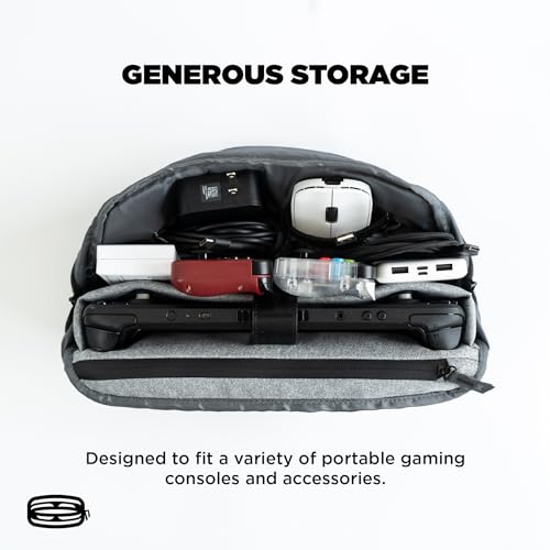 CRKD Gear Bag Protective Carry Case - Gaming Bag for Nitro Deck/Steam Deck/Playstation Portal/Nintendo Switch Accessories - color: Ash Grey