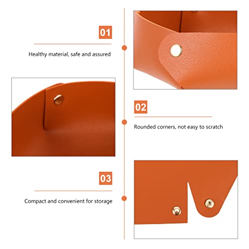 ibasenice Foldable Pu Dice Tray for Desktop Storage Dice Holder Creative Design for Organizing Tabletop Game Accessories
