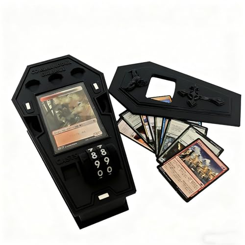 Premium Coffin Deck Box for MTG Commander, Vampire Edgar Markov Deck Box with Dice Storage & Life Counter, Holds 100 3.68 in Long Cards with Sleeve