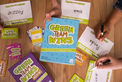 25th Century Games Green Team Wins Party Game, Family Tabletop Question Card Game for Ages 10+, 3 to 12 Players, 15 Minutes