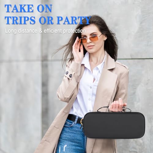Osenvic Premium Carrying Case for PlayStation Portal, Travel Storage Case for PS5 Handheld Game Consoles, Shockproof, Ps Portal Anti-Collision Black Handbag with 2 Screen Protector