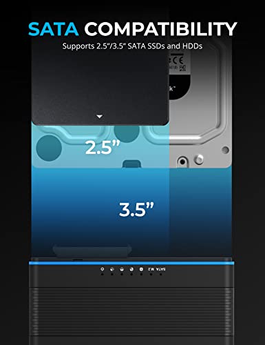 SABRENT USB-C M.2 NVMe + 2.5/3.5in SATA SSD/HDD Adapter (DS-UCMH) | USB 3.2 Type-C; connects M.2 PCIe NVMe and 2.5"/3.5" SATA drives to USB - style: 2.5/3.5" SSD/HDD/M.2 NVMe SSD Converter