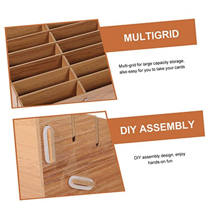 CHILDWEET Decks Card Wooden Organizer Card Sorting Tray Playing Game Holder Storage Organizer