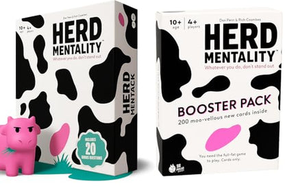 Herd Mentality Family Board Game + Expansion Pack | Hilarious Party Game for Adults, Teens & Kids | Easy to Learn, Great for Big Groups, Family Fun & Game Night