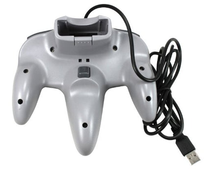3rd Party Classic Retro N64 Bit USB Wired Controller for PC and MAC - Grey