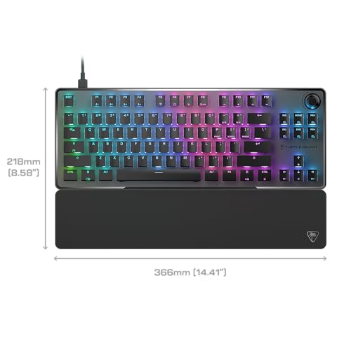 Turtle Beach Vulcan II TKL Pro Hall-Effect Mechanical RGB Gaming Keyboard | Magnetic Switches, Adjustable Actuation, Customizable RGB Keys, Rapid Trigger, Swappable Keycaps, Tenkeyless, White - color: Black