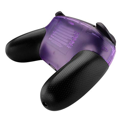 eXtremeRate Clear Atomic Purple Faceplate and Backplate for Nintendo Switch Pro Controller, DIY Replacement Shell Housing Case for Nintendo Switch Pro - Controller NOT Included - color: Clear Atomic Purple