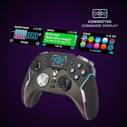 Turtle Beach Stealth Ultra Wireless RGB Gaming Controller, Xbox Series X|S | Also works with PC, Xbox One, Android, Bluetooth, Customizable Display Screen, Rapid Charging Dock, 30-Hr Battery, Black - color: Black