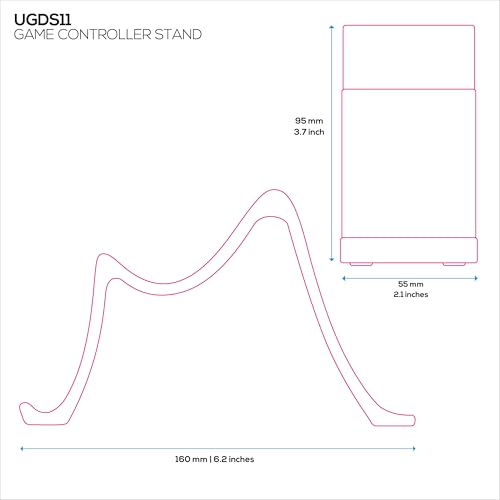 Desktop Game Controller Stand Holder – Stylish, Minimal Wave Design, Suitable for PS5, Xbox, Switch, PC & Retro Gamepads - by Brainwavz (UGDS11) - color: UGDS11