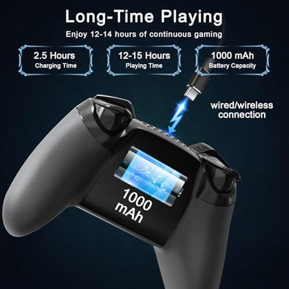 TERIOS T32 Pro Controller for Nintendo Switch/Oled/Lite/PC, Wireless Controller with Hall Effect Joystick/No Drift/NFC/Linear Motor/Turbo