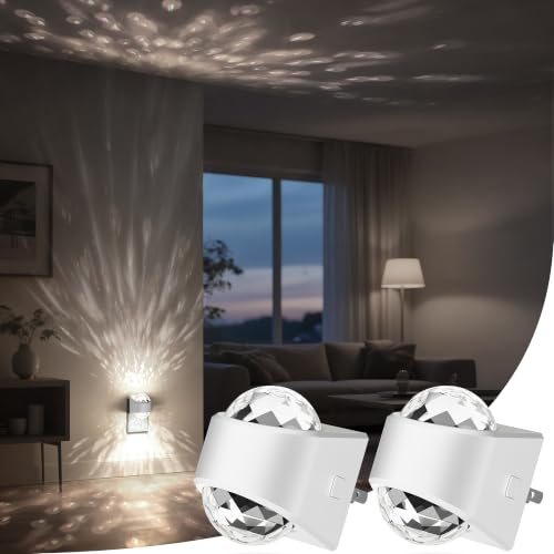 Night Lights Plug into Wall, Projector Night Light 5000K Dimmable | LED Dusk to Dawn Sensor Nightlight for Bedroom, Nursery, Bathroom, Home Decor, Gaming Room, Daylight White 5000k, 2 Pack - color: White