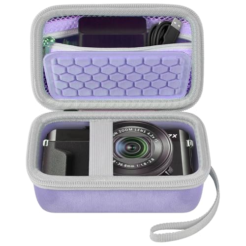 Comecase Hard Digital Camera Case for Canon G7X Mark III/II & SX740 | Hard Shell Travel Storage for Creators and Travelers,for Kodak Pixpro FZ55/FZ45, for Sony Cybershot/for Ricoh GR III, Purple - color: Purple