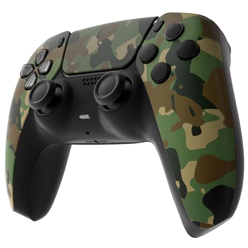 ProControllers LLC Custom Wireless Controller for PS5 - Hand Airbrushed & Multiple Designs Available (Green Camo) - color: Green Camo