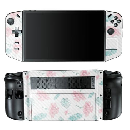 Carbon Fiber Gaming Skin Compatible with Lenovo Legion Go - Paper Flowers - Premium 3M Vinyl Protective Wrap Decal Cover - Easy to Apply | Crafted in The USA by MightySkins - color: Paper Flowers, style: Carbon Fiber Textured Finish