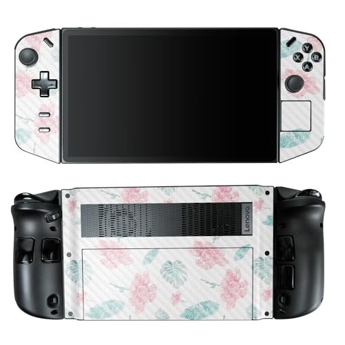 Carbon Fiber Gaming Skin Compatible with Lenovo Legion Go - Paper Flowers - Premium 3M Vinyl Protective Wrap Decal Cover - Easy to Apply | Crafted in The USA by MightySkins - color: Paper Flowers, style: Carbon Fiber Textured Finish