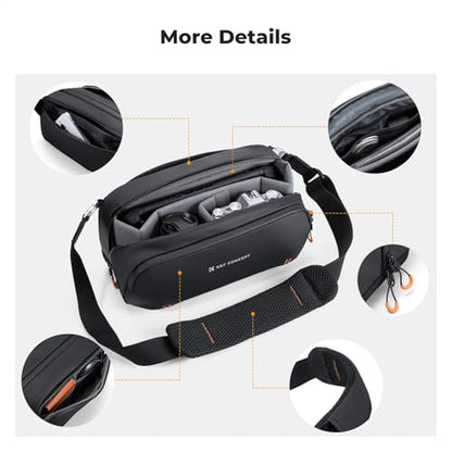 K&F CONCEPT Sling Bag for Nintendo Switch 2, Crossbody Camera Bag with 4 Compartments, Waterproof Travel Shoulder Bag Compatible with Switch 2/Steam Deck/Canon/Nikon/Sony/DJI/GoPro