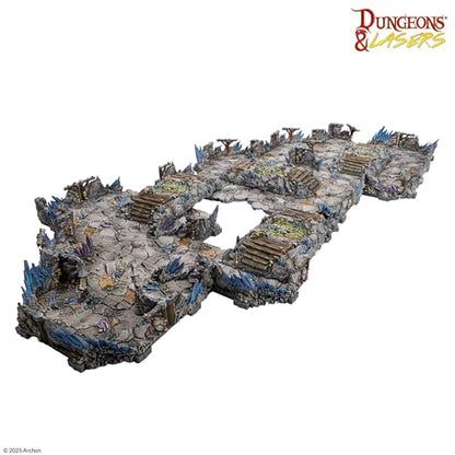 Dungeons & Lasers Prepainted Terrain Set for DND and Tabletop RPG Games - 5E Compatible with 28mm-32mm Scale Miniatures - Modular Design for Fast Assembly, Ages 14+
